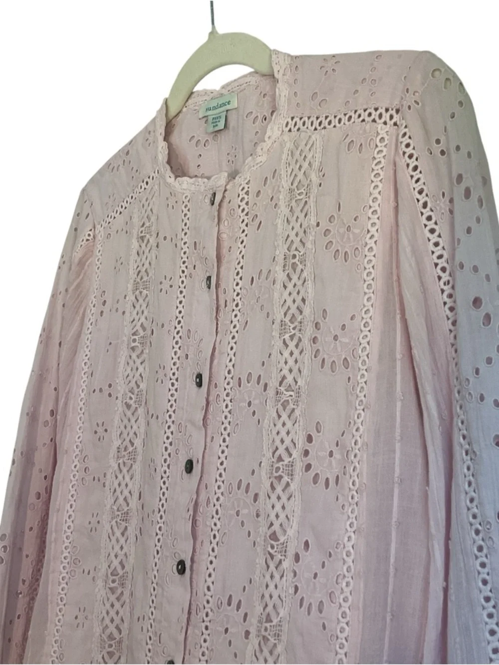 NWOT Sundance Mirabelle Eyelet Blouse – Lavender Size XXSP Cottagecore Size XXSP - Picture 3 of 6